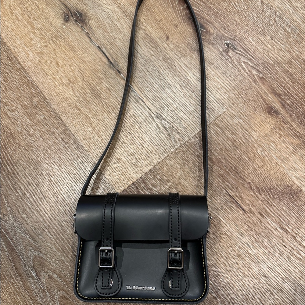 Black Leather Crossbody Bag